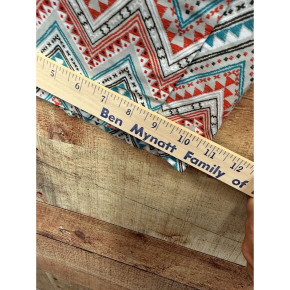 A. Byer Zigzag Pattern Wide-Leg Pants L Multicolor Elastic Waist Lightweight - Picture 2 of 6